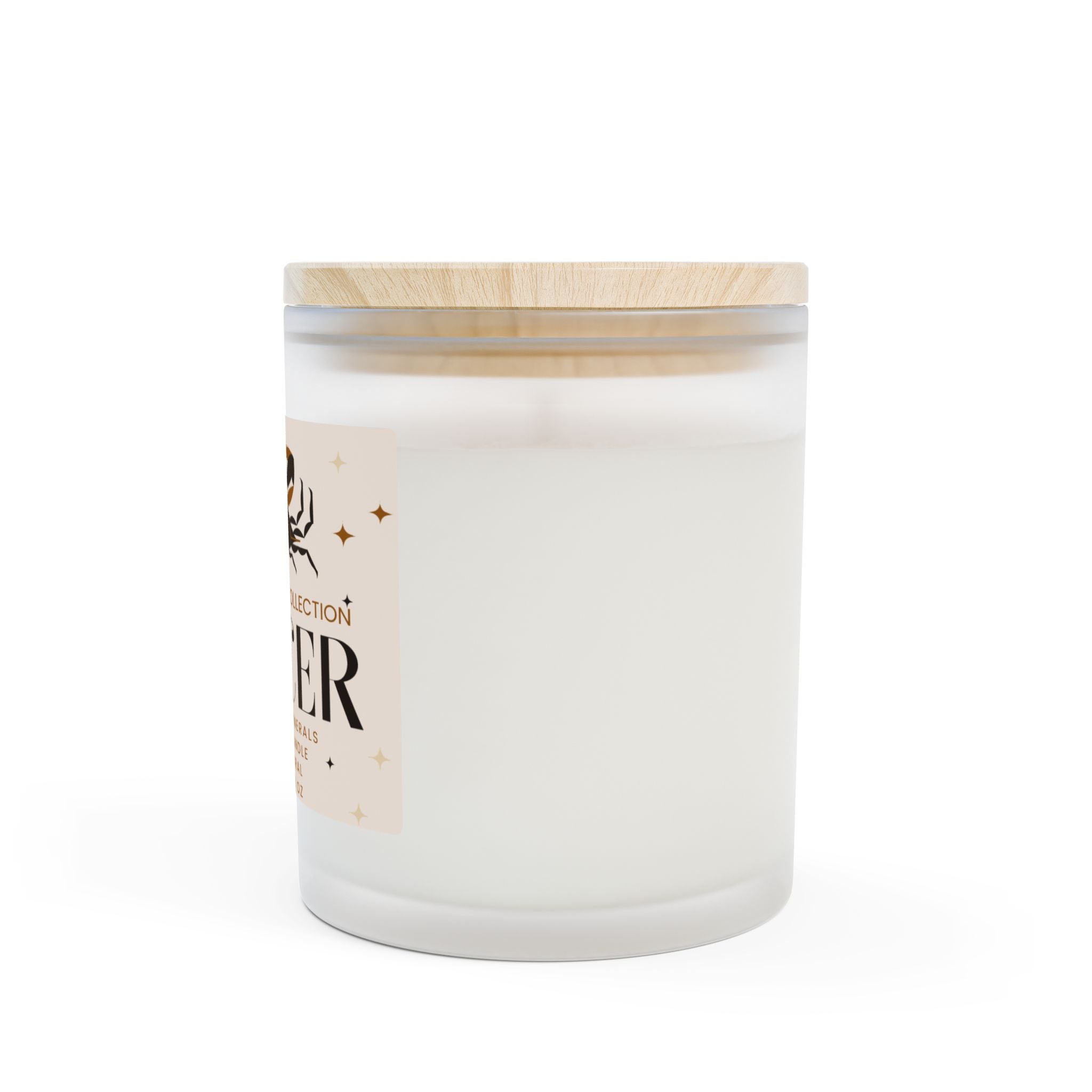 Cancer Sea Minerals Zodiac Candle - 11oz Frosted Glass Aromatherapy