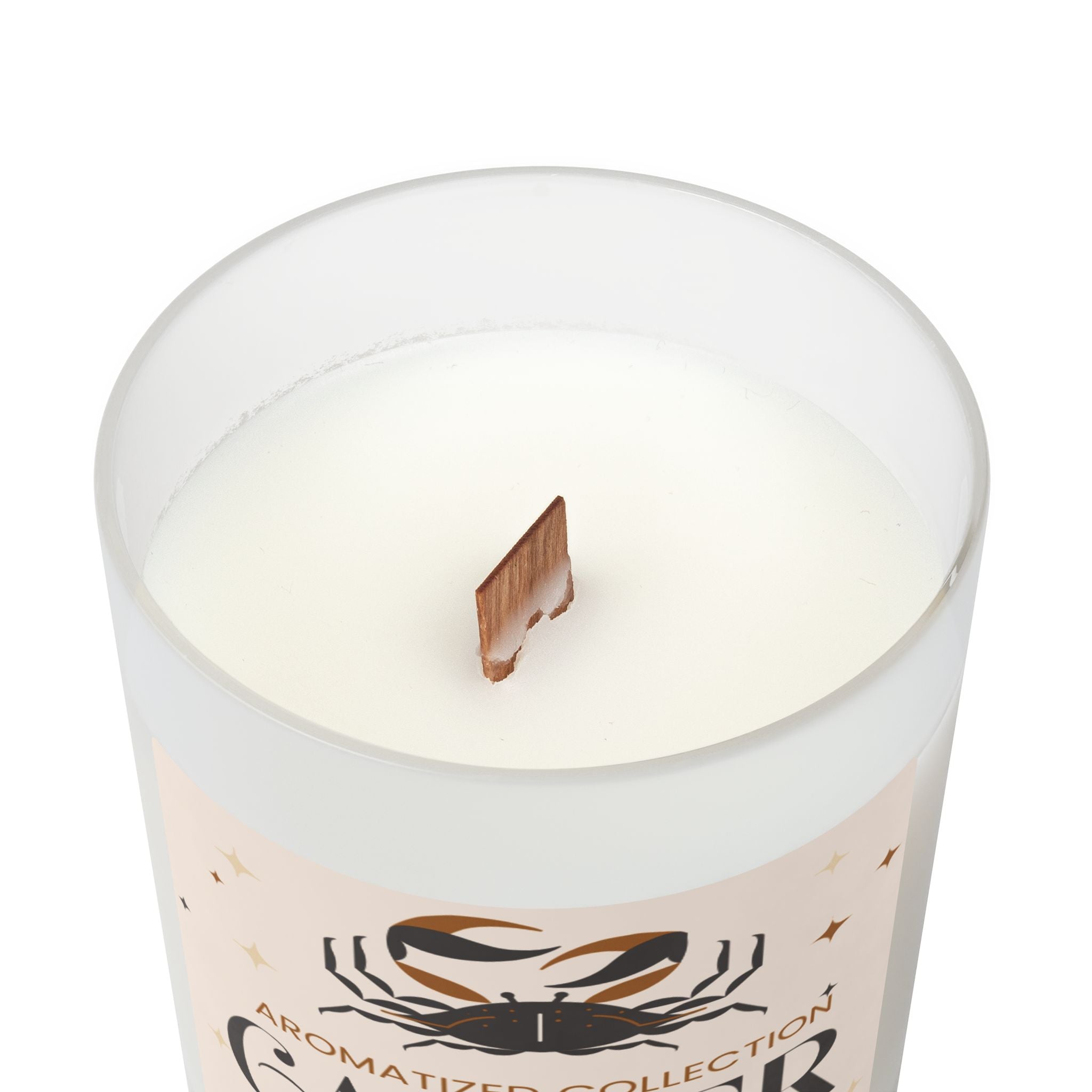 Cancer Sea Minerals Zodiac Candle - 11oz Frosted Glass Aromatherapy