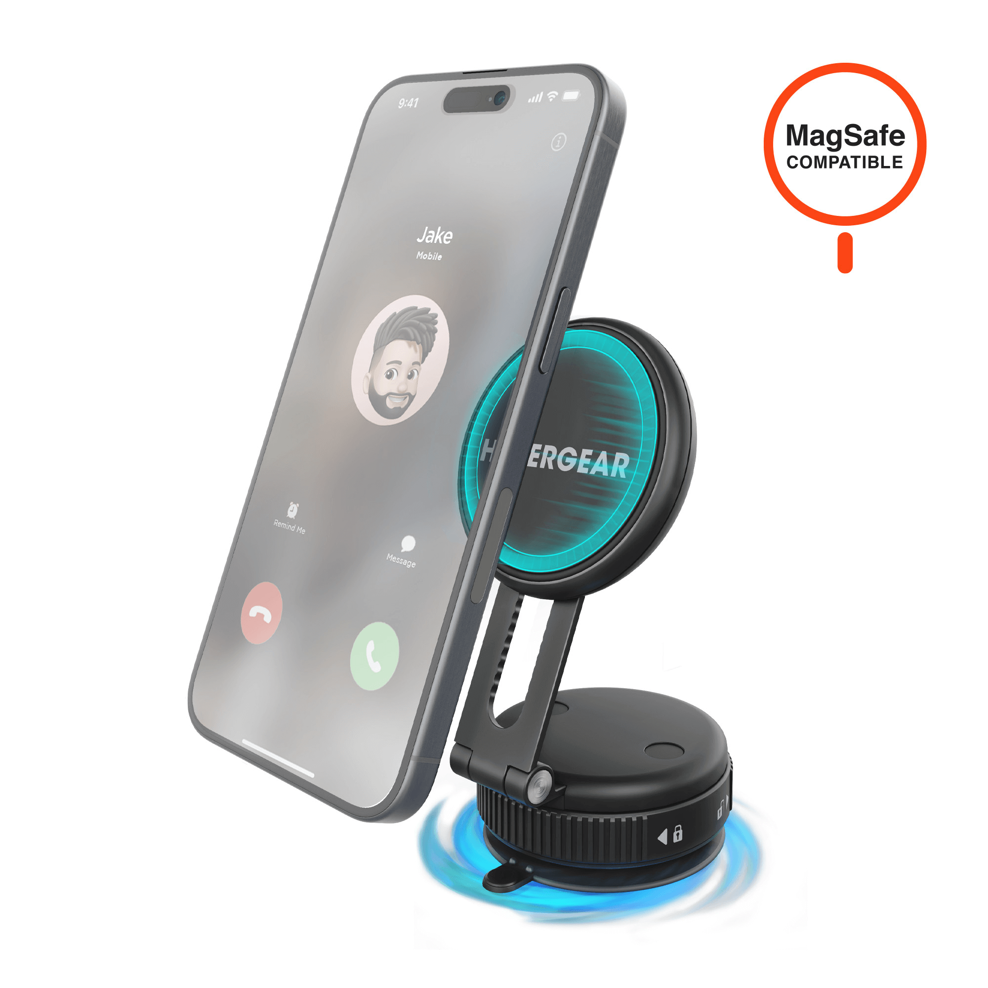 HyperGear Mag Vac Magnetic Phone Mount with Vacuum Suction Cup Base