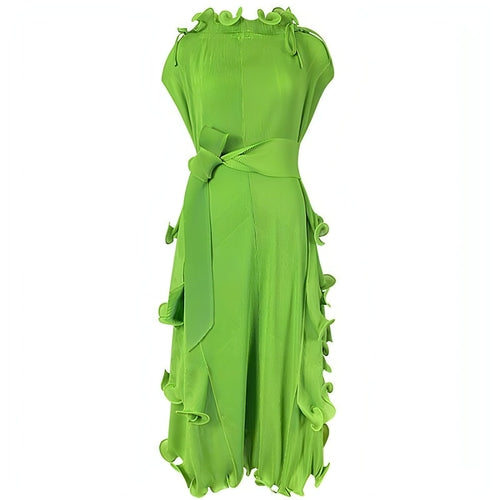 A1. Autumn Short Sleeve Pleated Design Affordable Luxury Fashion