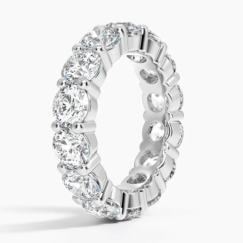 8ct Lab Diamond Eternity Band | Round Shared Prong | IGI Certified VS+