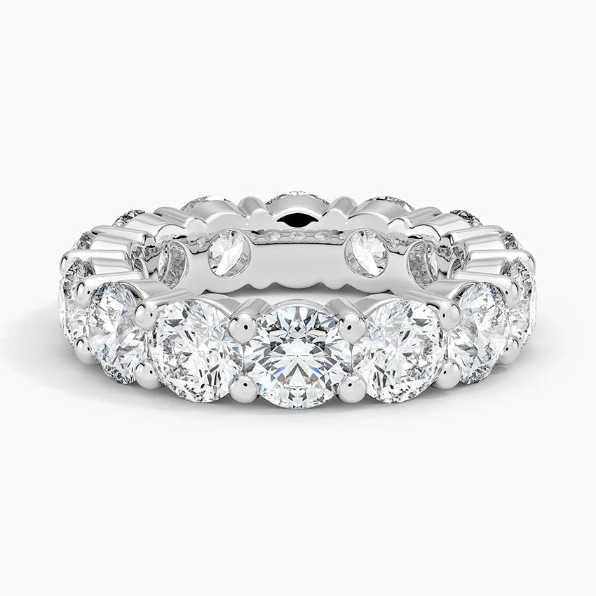 8ct Lab Diamond Eternity Band | Round Shared Prong | IGI Certified VS+
