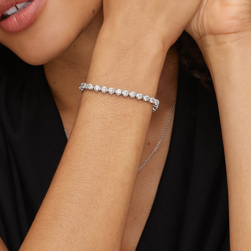 5ct Lab Diamond Tennis Bracelet | Round Brilliant | IGI Certified VS+