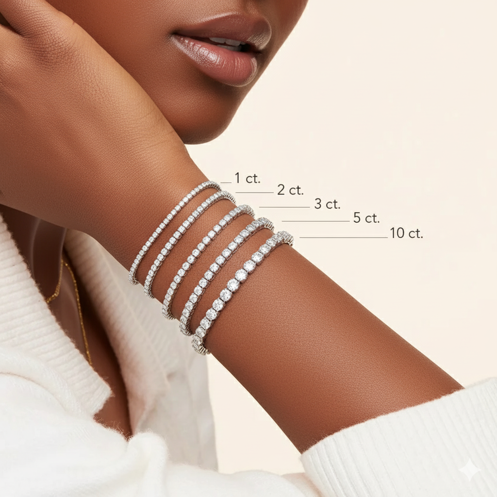 5ct Lab Diamond Tennis Bracelet | Round Brilliant | IGI Certified VS+