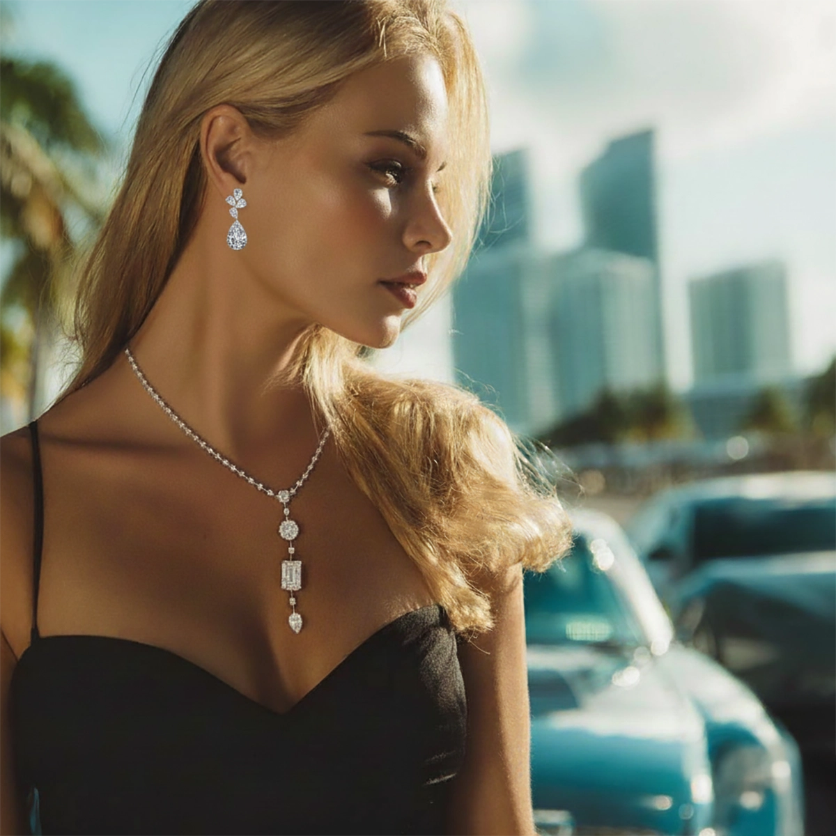 45ct Lab Diamond Necklace | Y Drop Lariat | IGI Certified DEF VS+ |