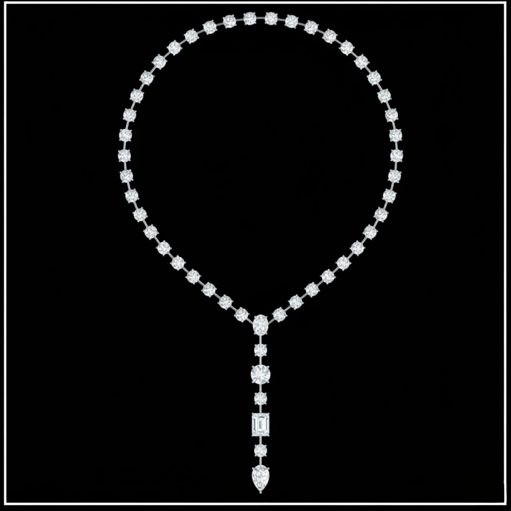 45ct Lab Diamond Necklace | Y Drop Lariat | IGI Certified DEF VS+ |