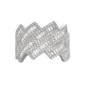 4.5ct Lab Diamond Weave Ring | Baguette & Round | IGI Certified | 10K