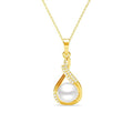 Silver Sky Blue Heart Pendant Earring Chain Jewellery Set