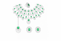 Emerald & Diamond Silver-Plated Statement Set