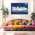 Running White Horses Canvas Wall Art Home Decor